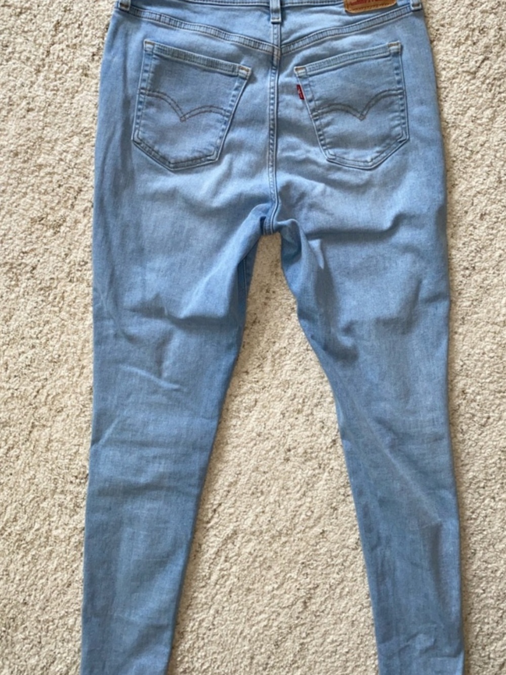 Levi's 720 High Rise Super Skinny Light Wash Denim Jeans